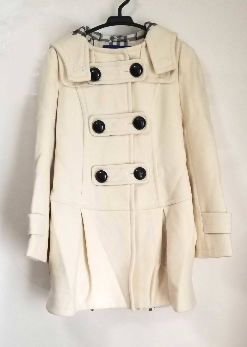 楽天市場 バーバリー ブルーレーベル ダッフルコート ピーコート ホワイト レディース 白 38 Burberry Blue Label 中古 ブランディール楽天市場店