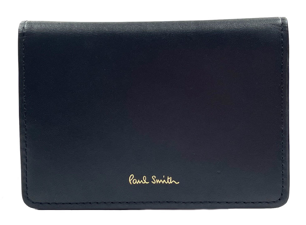 未使用 ポールスミス カードケース 二つ折り パスケース 名刺入れ レディース ストライプ レザー 黒 ブラック PWD821 Paul Smith 定期入 楽天市場】未使用 ポールスミス カードケース 二つ折り パスケース