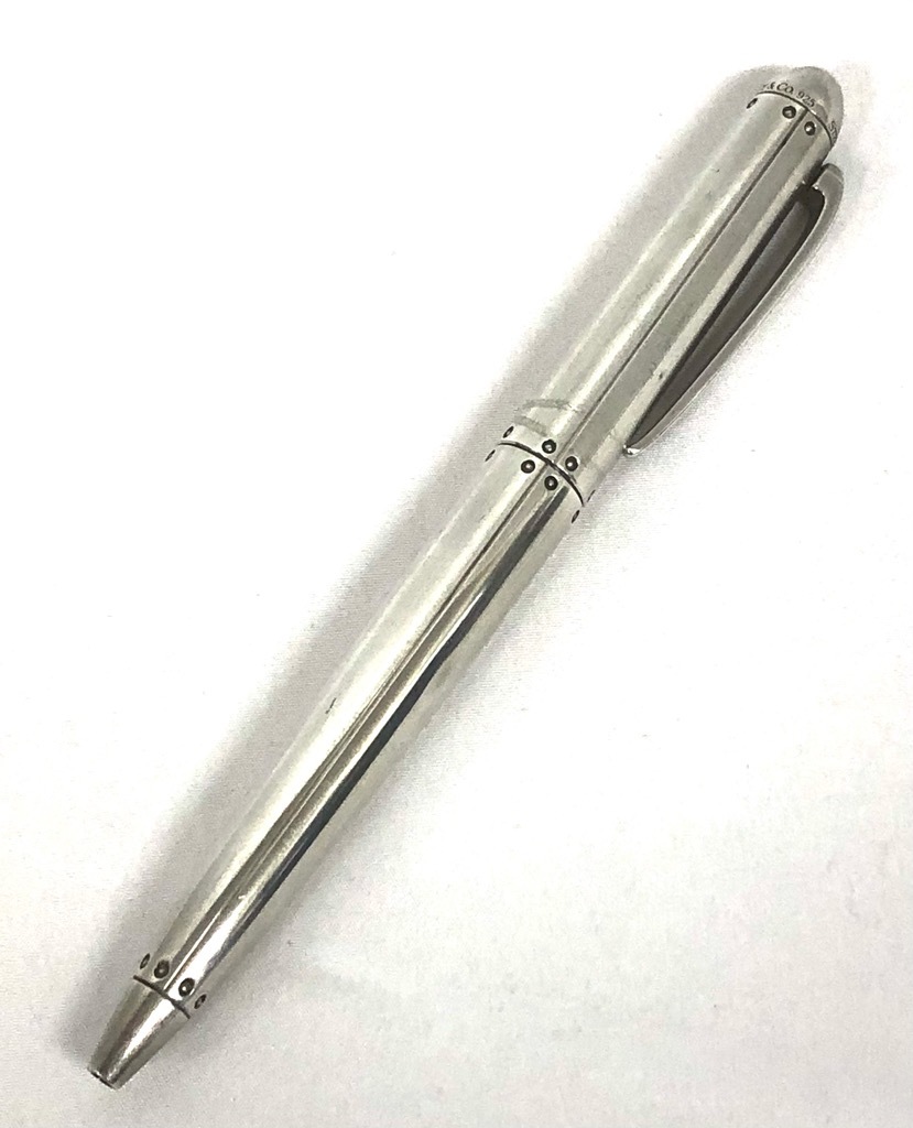 人気カラーの Sv925 ストリーメリカ ボールペン ティファニー シルバー製 中古 ツイスト式 Silver ２００２年 Streamerica 筆記具 筆記具 Williamsav Com