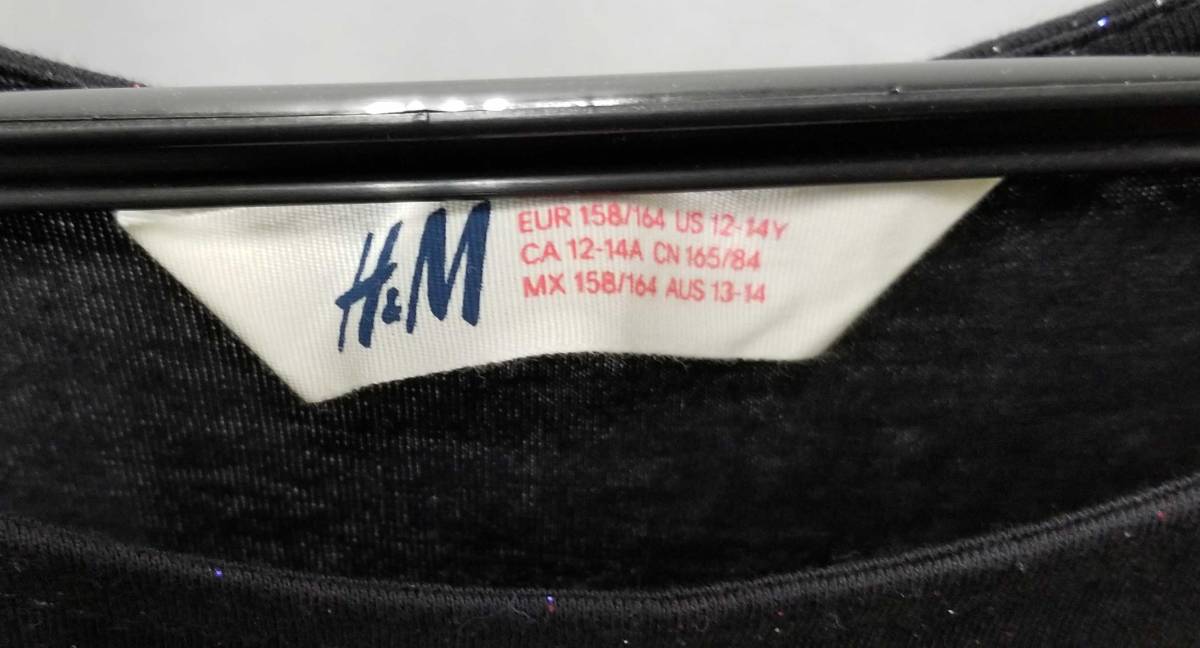 楽天市場 ｈ ｍ エイチアンドエム ワンピース キッズ チュール ブラック 黒 タンクトップ ラメ ｕｓ12 14 異素材 ドッキング 中古 ブランディール楽天市場店