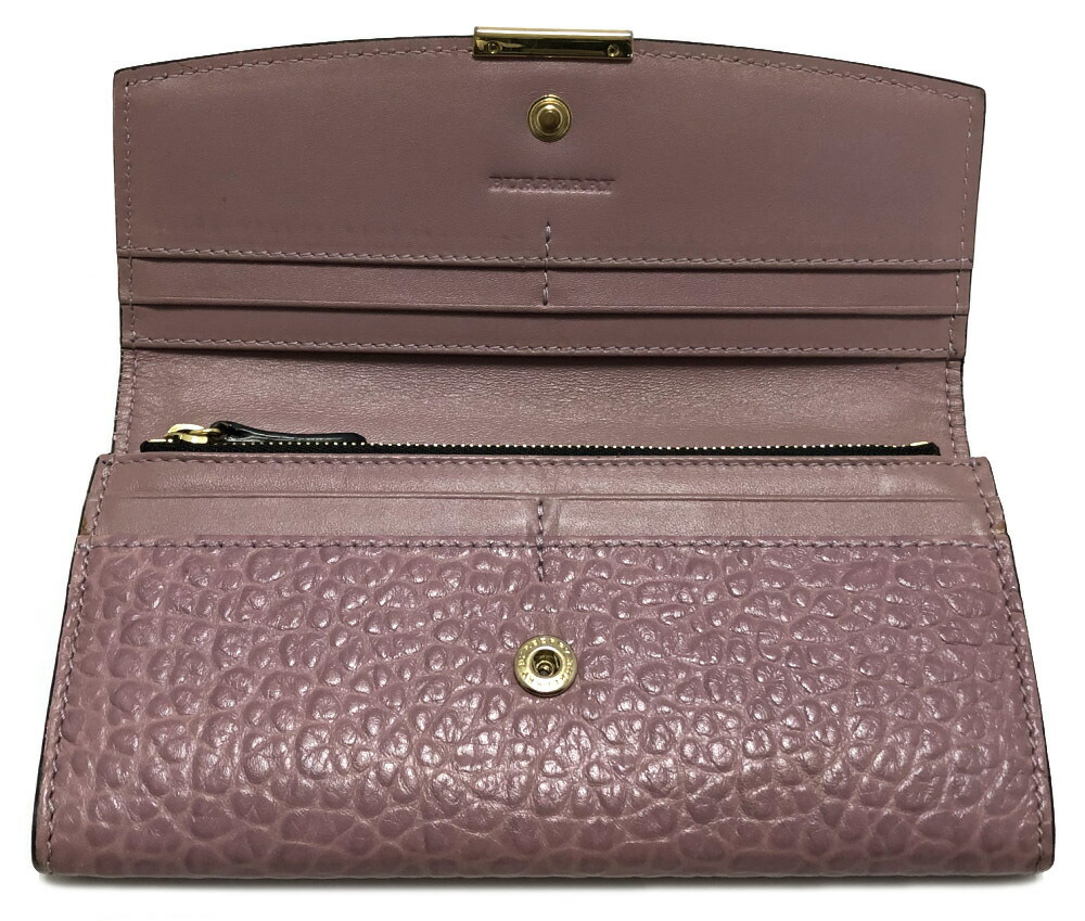 楽天市場 バーバリー 長財布 レザー 型押し ピンク 財布 レディース ロゴ 財布 型押しレザー 良好 Burberry 本革 中古 ブランディール楽天市場店