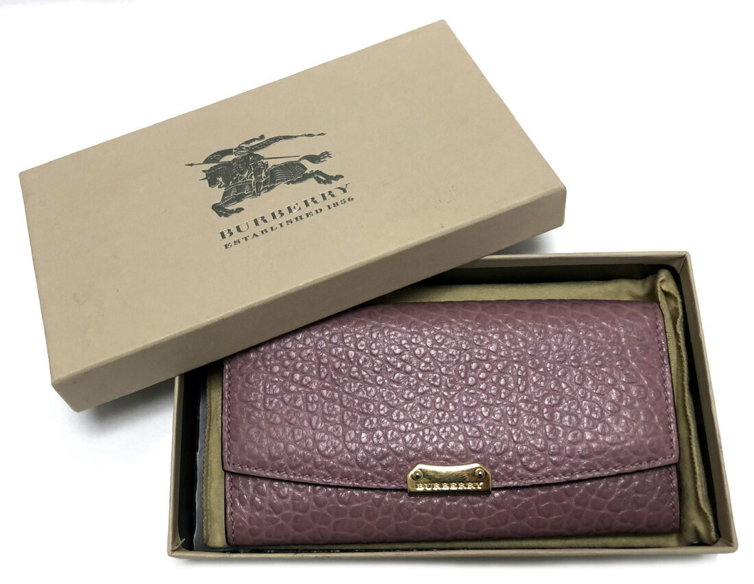 即納 全国送料無料 バーバリー 長財布 レザー 型押し ピンク 財布 レディース ロゴ 財布 型押しレザー 良好 Burberry 本革 新規購入 Farmerscentre Com Ng