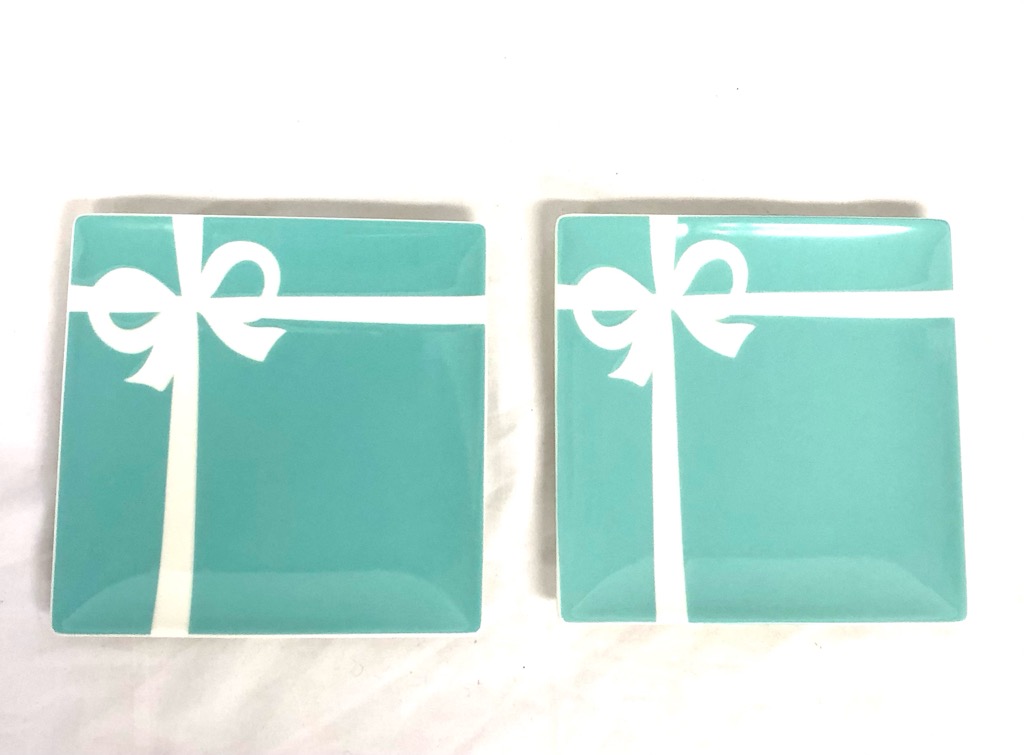 TIFFANY&Co. ティファニー ブルー ボウ デザートプレート 2枚