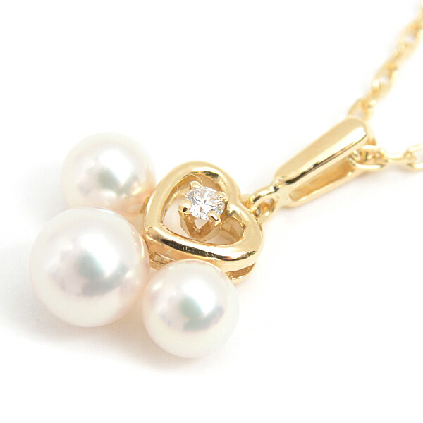 1119 ミキモトパールネックレストップK14YGイエローゴールド5.5mm MIKIMOTO ミキモト パール 真珠 ネックレス K14イエローゴールド