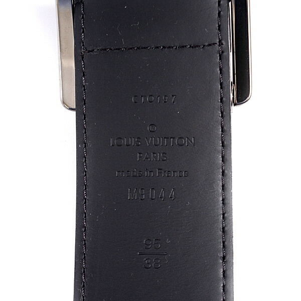 ルイヴィトンLouisVuittonモノグラムエクリプスサンチュールリヴェルソベルト95サイズブラックメンズM9044【中古】