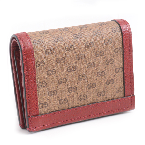 グッチ 財布 メンズ 647788 レッド カードケース GUCCI 中古