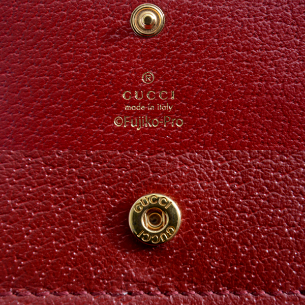 グッチ 財布 メンズ 647788 レッド カードケース GUCCI 中古