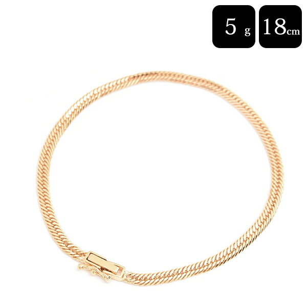 楽天市場】ジュエリーマキ 喜平 ブレスレット K18 2面カット 100g 22cm