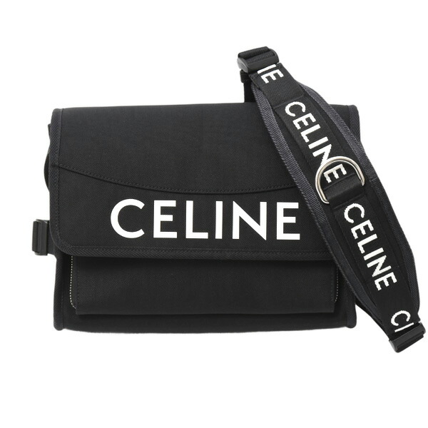 セリーヌ 御徒面子 メンズ レディース スモールトレッキングメッセンジャー ナイロン 黒いこと CELINE 11006 2dmt 38si 中古