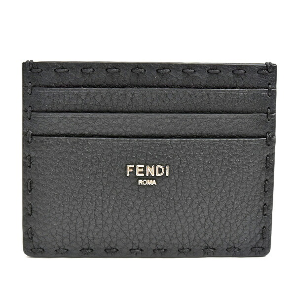 フェンディ 財布 メンズ レディース セレリア カードケース カーフ ブラック カード入れ パスケース 定期入れ FENDI 7M0164 AP3B 中古｜ＢｒａｎｄＭａｘ