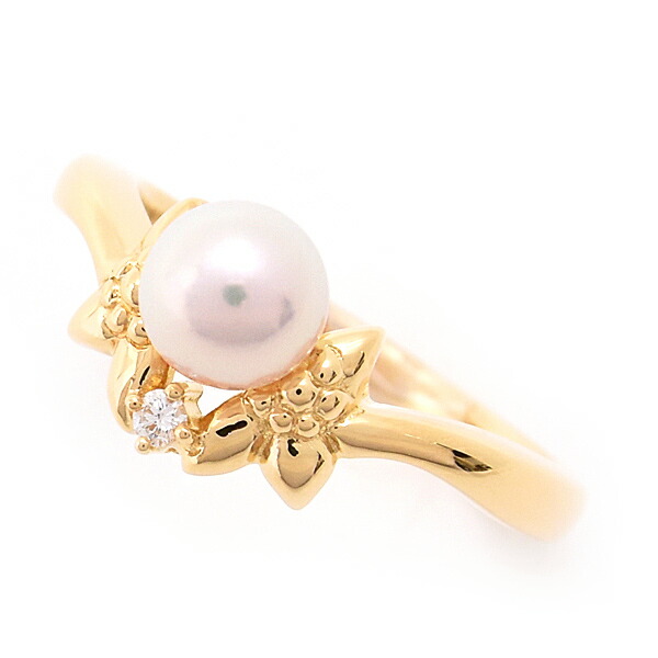 楽天市場】ミキモト 指輪 レディース パール ダイヤモンド リング 8.4