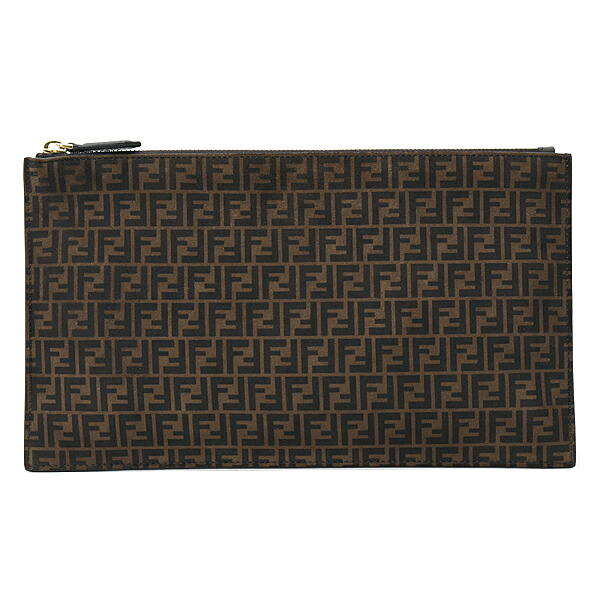 フェンディ バッグ レディース ズッカ 柄 クラッチバッグ セカンドバッグ レザー ブラウン 8N0149 FENDI 中古