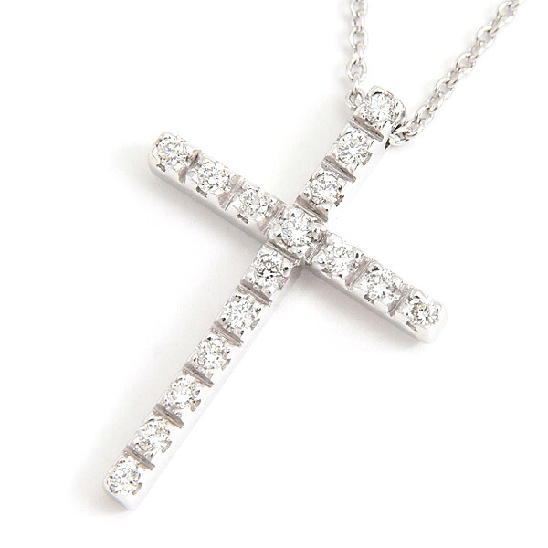 スタージュエリー 指輪 レディース クロス ダイヤ ペンダント D0.16ct ホワイトゴールド K18WG STAR JEWELRY 中古｜ＢｒａｎｄＭａｘ