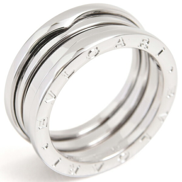 ブル小峡谷 指環 メンズ ビー 皆無壱 B-ZERO1 輪っか 59号 白いことゴールド BVLGARI 750WG 中古