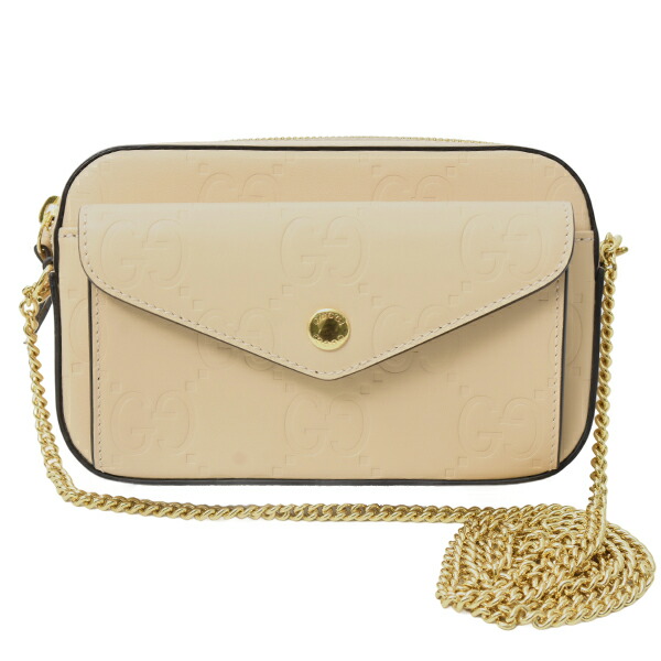 グッチ バッグ レディース GGミニショルダーバッグ ジャンボGG グッチシマ レザー ベージュ GUCCI 781554 未使用展示品