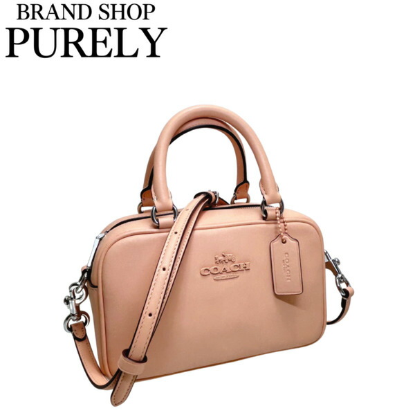 COACH◇レクシー・ショルダーバッグ_アイボリー/レザー/グレー