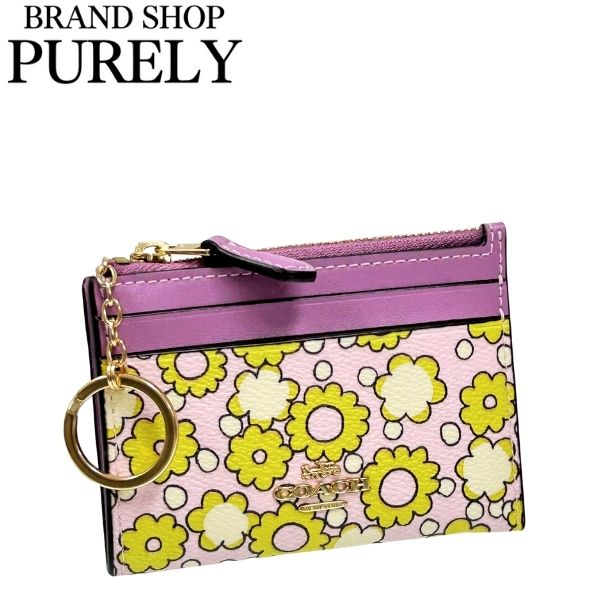 ★ COACH コインケース イエロー 小銭入れ財布 フェリージ コインケース（小銭入れ） 財布 メンズ クロコ型押し