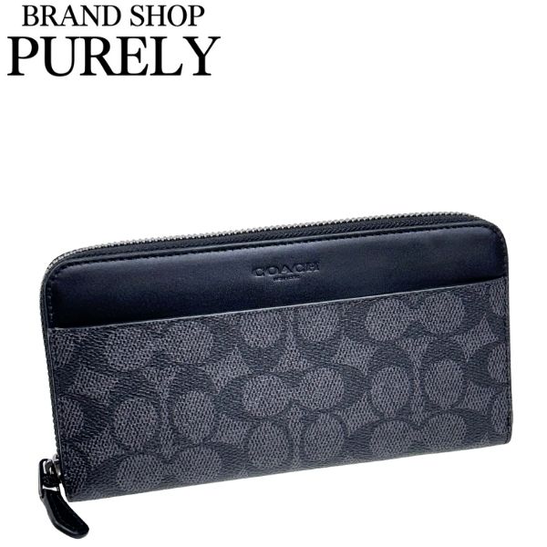 ✨新品未使用✨COACH 長財布　シグネチャー柄　チャコール×ブラック 楽天市場】コーチ 財布 レディース COACH 長財布 シグネチャー