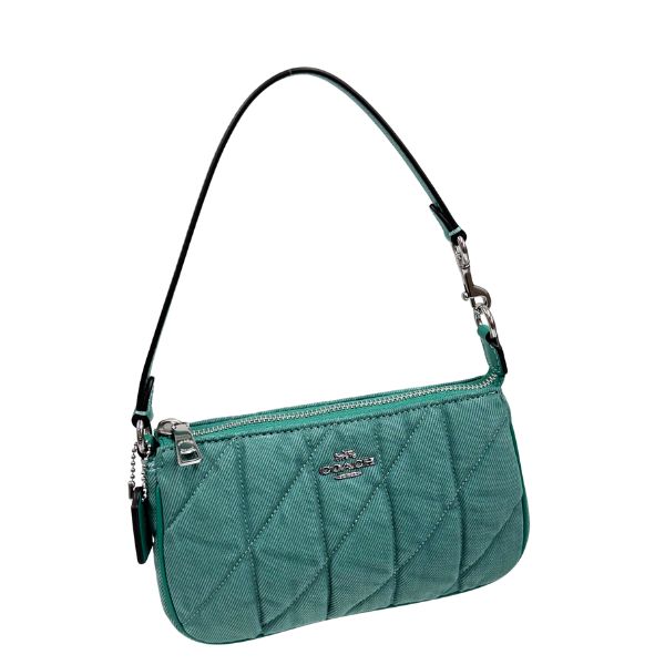 楽になることの国内送りとどける コーチ職 合切袋 レディース COACH 小物 キルティング ジーンズ ノリータ 手持ち部分合切袋 CBK58 SVY2S アイビー×緑であること WWW