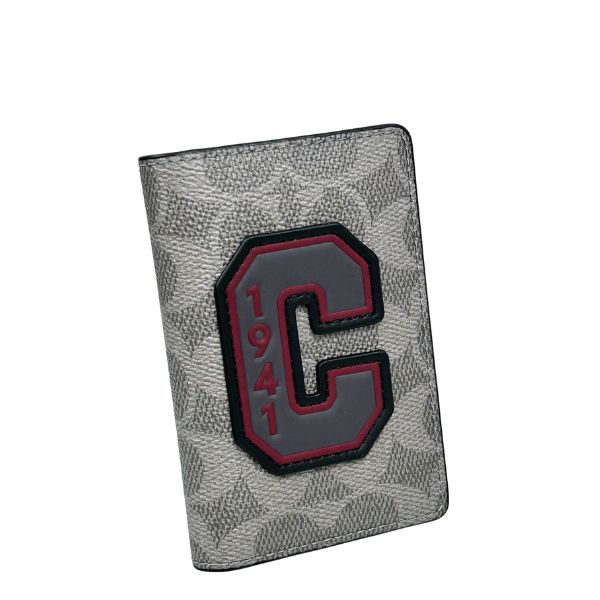 安心の国内発送 コーチ 財布 メンズ COACH 折り財布 シグネチャー パッチ ID カード ウォレット カードケース CCF99 GRM グレーマルチ MMM