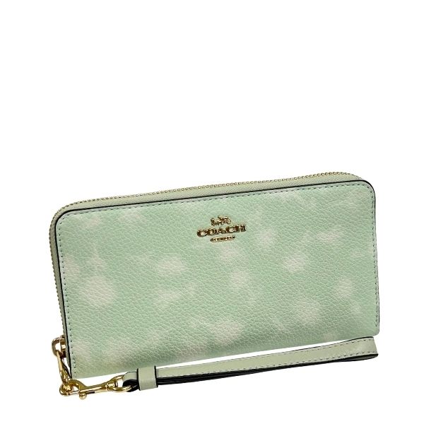 安全性のあるの国内送りとどける コーチ職 紙入れ レディース COACH 長紙入れ フローラルプリント ロング ジップ アラウンド ウォレット CEC24 IMPAL ペールグリーン WWW