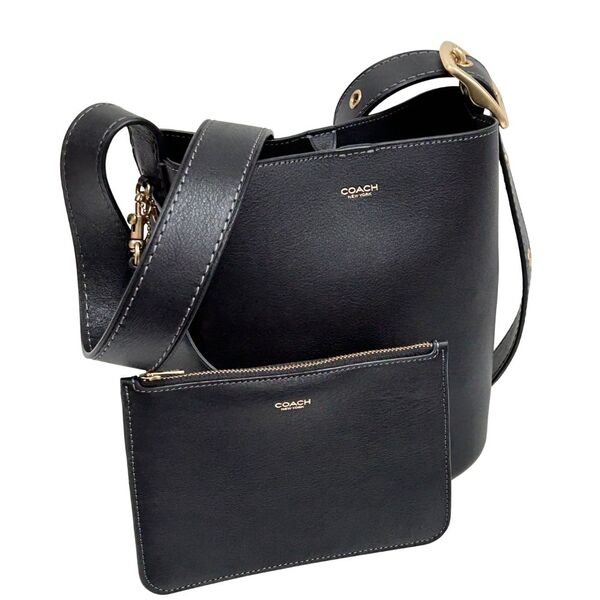楽になることの国内送りとどける コーチ職 御徒面子 レディース COACH ショルダーバッグ ブリーカーバケットバッグ21 CCX07 B4/BK 黒いこと WWW