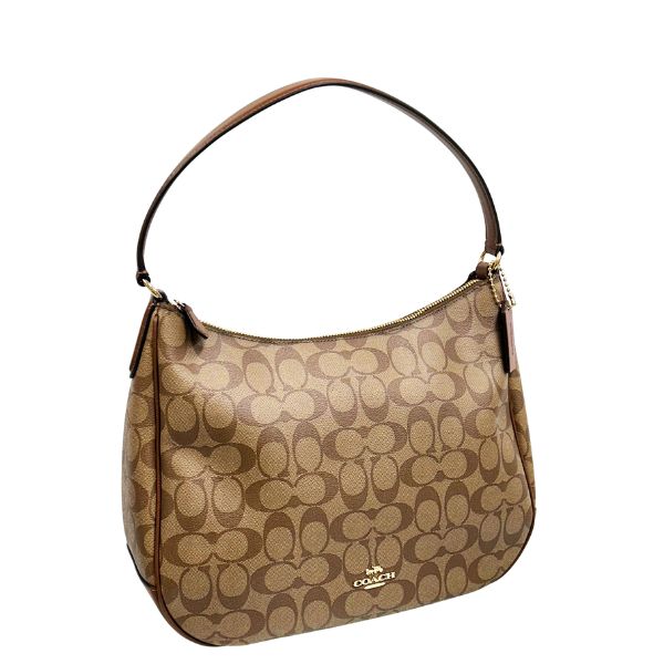 安心の国内発送 コーチ バッグ レディース COACH ショルダーバッグ シグネチャー ジップ ショルダー バッグ F29209 IME74 カーキ×サドル WWW