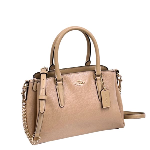 訳あり楽になることの国内送りとどける コーチ職 御徒面子 レディース COACH トートバッグ 専売特許 なめし革 ミニ サルヴィア 持ちはこび櫂 F32018 IMEQO 砂浜白木 WWW
