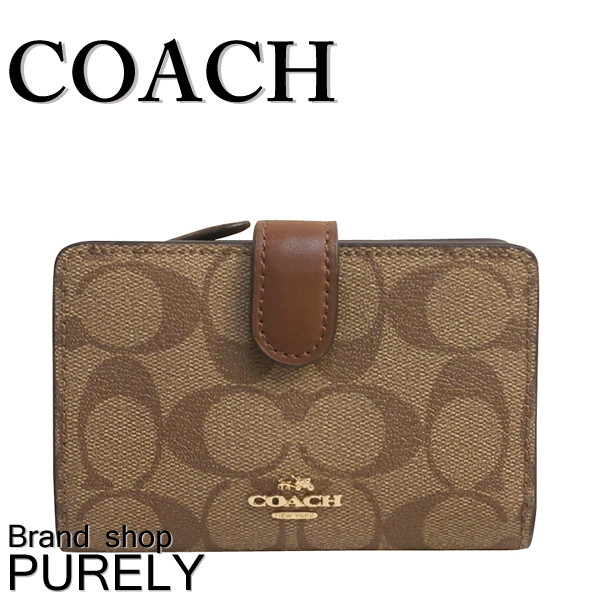 楽天市場】【全商品ポイント2倍 送料無料】コーチ COACH 財布 長財布 レディース アウトレット レザー シグネチャー ラグジュアリー  F23553 IME74 カーキ×ブラウン コーチ COACH レディースWWW：BRANDSHOP PURELY