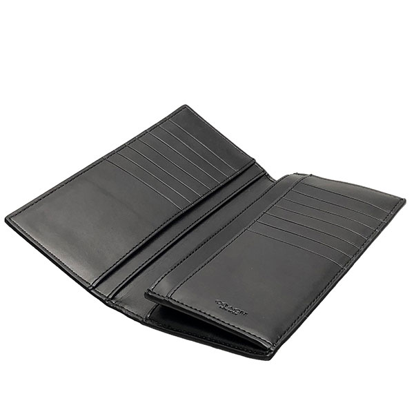 楽天市場 52時間限定ポイント5倍 コーチ Coach 財布 長財布 メンズ メンズ アウトレット レザー プリント ポケット ウォレット F Nini7 ﾌﾞﾗｯｸﾏﾙﾁ コーチ Coach メンズ Mmm Brandshop Purely