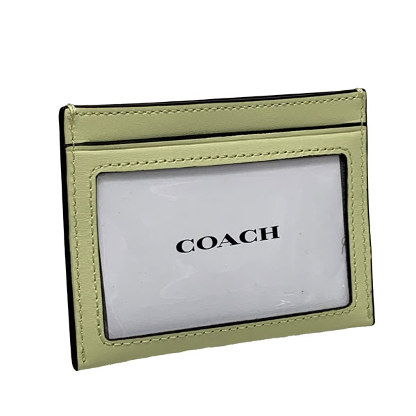 初売り コーチ COACH 小物 カードケース メンズ アウトレット レザー C9997 FC9997 QBUC0 パールライム WWW  somaticaeducar.com.br