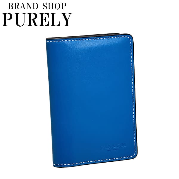 COACH コーチ　メンズ　折り財布　シグネチャー エンボス ブルー　青色 COACH コーチメンズ折り財布シグネチャー エンボス ブルー青色