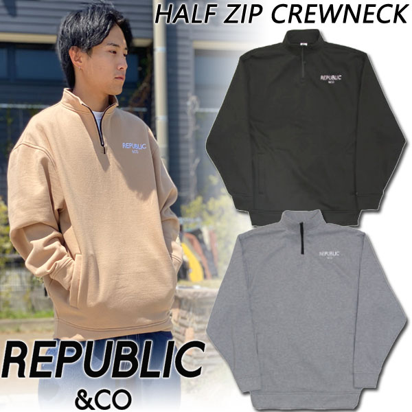 REPUBLIC リパブリック R.P.M CREW FLEECE JACKET 23-24 REPUBLIC &CO/リパブリック R.P.M. CREW FLEECE jacket