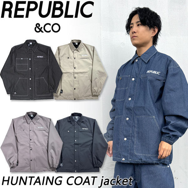 REPUBLIC&CO 23-24モデル　高性能防水ファブリック　【XL】 HYPE SWING TOP jacket 25-26 REPUBLIC&COスノーボードウェア