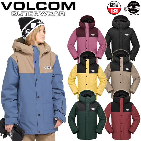 【SS人並み外れた通貨価値】24-25 VOLCOM/ボルコム STONE.91 INS jacket 若い者 キッズ 小わっぱ用 雨合羽上衣 スノーボード御召しもの スノーウェアー 2025 型挙げ句のはて