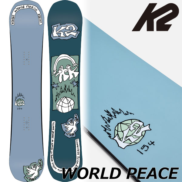25-26 K2/ケーツー WORLD PEACE 世界天下太平 メンズ レディース 運動場 カービング スノーボード 板 2026