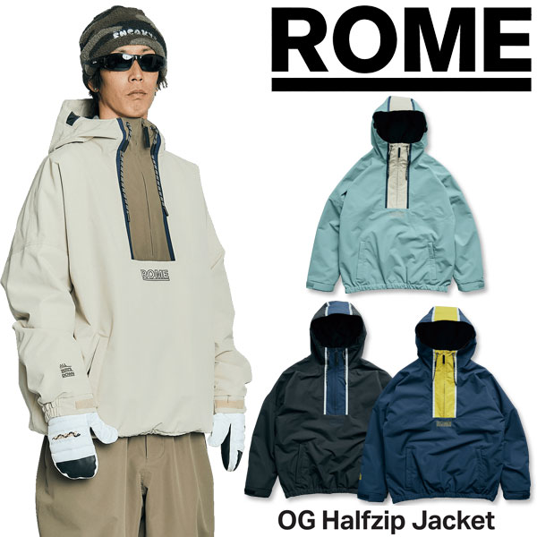 25-26 ROME/ローム OG HARFZIP  jacket 着付ける言いあらわす画像 メンズ レディース 雨合羽ティーシャツ上衣 スノーボード御召しもの スノーウェアー 2026