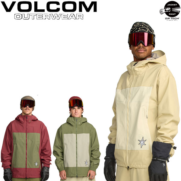 25-26 VOLCOM/ボルコム ARTHUR 3L jacket メンズ レディース 雨合羽上衣 スノーボード御召しもの スノーウェアー 2026