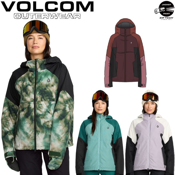 【SS人並み外れた通貨価値】25-26 VOLCOM/ボルコム AGATE INS jacket レディース 雨合羽上衣 スノーボード御召しもの スノーウェアー 2026