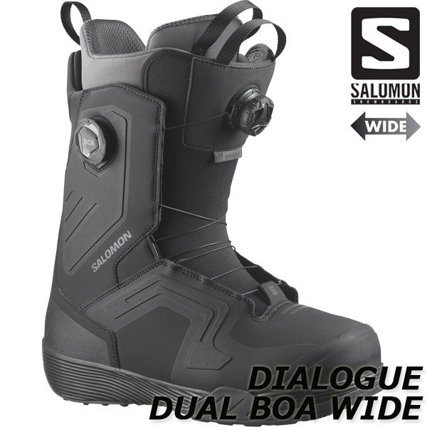 26-27 SALOMON/サロモン DIALOGUE DUAL BOA WIDE ダイアログデュアルボアワイド メンズ 熱決定付ける相応うブーツ カービング 運動場 スノーボード ブーツ 2027 取っておく商いもの