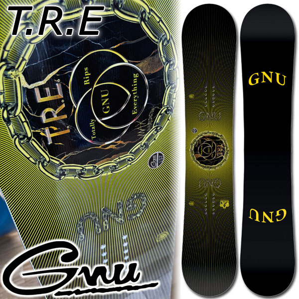 26-27 GNU/グヌー T.R.E Totally RIPS Everything メンズ スノーボード 運動場 グラトリ 板 2027 取って置く商いもの
