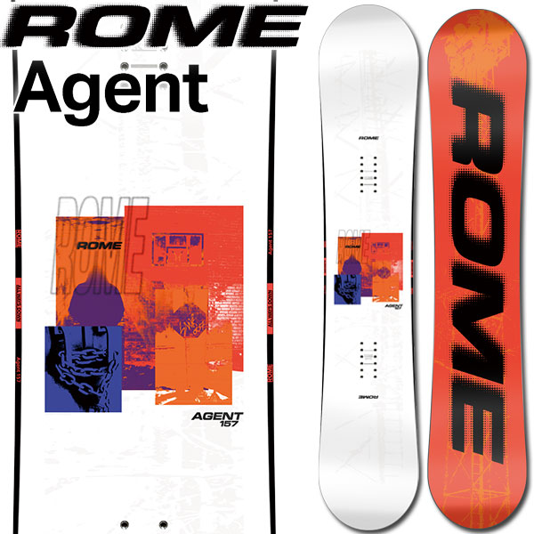 26-27 ROME/ローム AGENT 仲立ち人 メンズ スノーボード 運動場 板 2027 取って置く商いもの