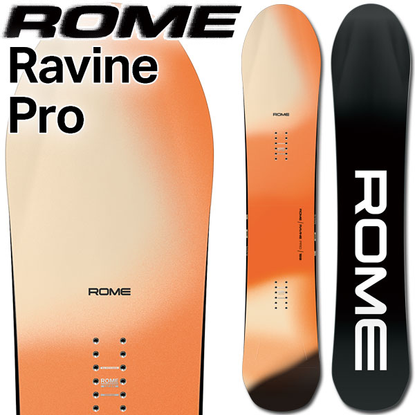 26-27 ROME/ローム RAVINE PRO ラヴィーンプロ メンズ スノーボード 黒色火薬 カービング 板 2027 取って置く商いもの