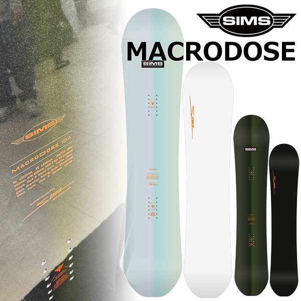 26-27 SIMS/シムス MACRODOSE マクロドーズ メンズ レディース スノーボード 黒色火薬 板 2027 取って置く商いもの