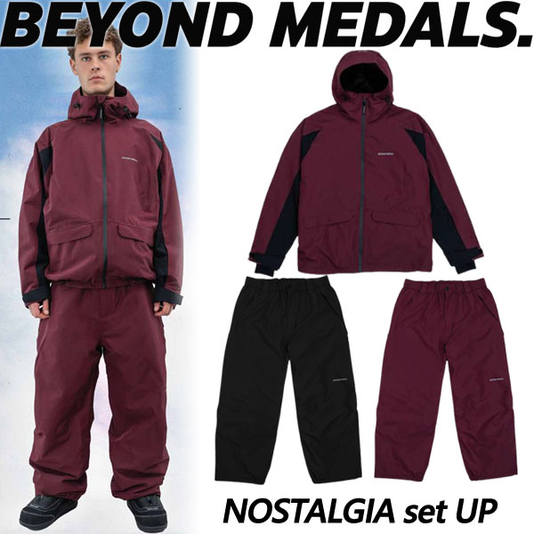 【ポイントUP期間中】26-27 BEYOND MEDALS/ビヨンドメダルズ NOSTALGIA setup 着用動画 上下セット メンズ レディース 防水ジャケットパンツ スノーボードウェア スノボウェアー 2027 予約商品｜BREAKOUT