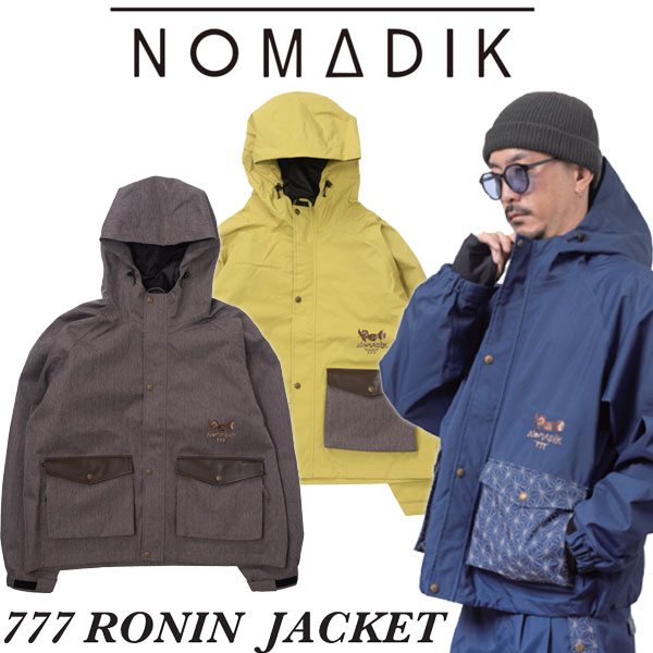 26-27 NOMADIK/ノマディック 777 RONIN jacket メンズ レディース 雨合羽上衣 スノーボード御召しもの スノボウェアー 2027 取っておく商いもの