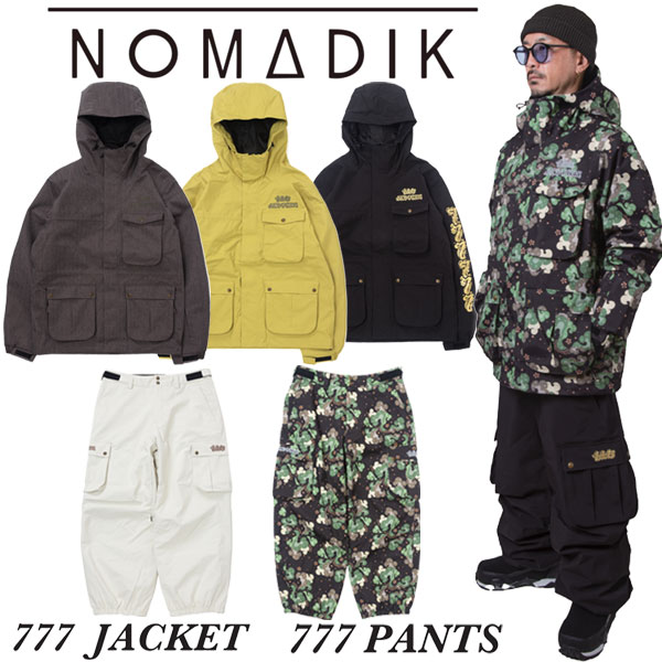 【ポイントUP期間中】26-27 NOMADIK/ノマディック 777 SETUP 上下セット メンズ レディース 防水ジャケットパンツ スノーボードウェア スノボウェアー 2027 予約商品｜BREAKOUT