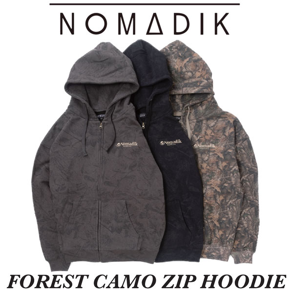26-27 NOMADIK/ノマディック FOREST CAMO ZIP hoodie メンズ レディース ジップパーカー フーディー スノーボード御召しもの インナーウェアー 2027 取っておく商いもの