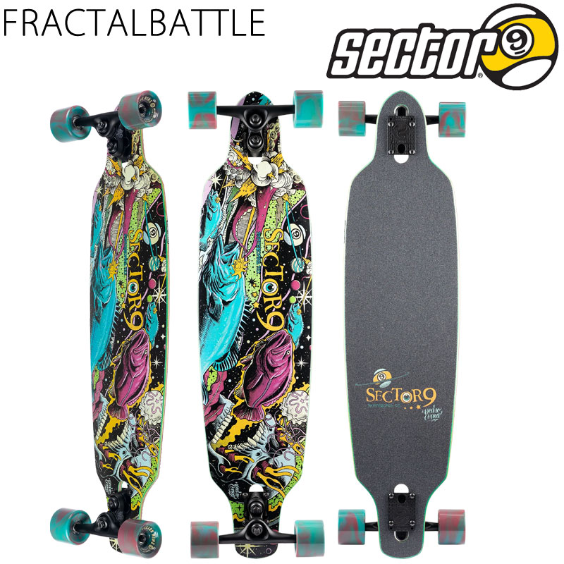 SECTOR9/セクターナイン　FRACTAL　BATTLE　ロングスケートボード　オフトレ　36inc　スケボー　サーフスケート　ロングボード