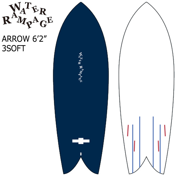 楽天市場】WATERRAMPAGE SPITTWIN 5'7 6'2 HARD BOTTOM / ウォーター